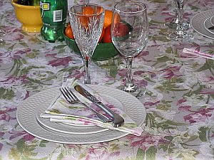 Cape Cod Holiday Rental - Dinner Setting